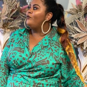 ASOS CURVE wrap front midi dress